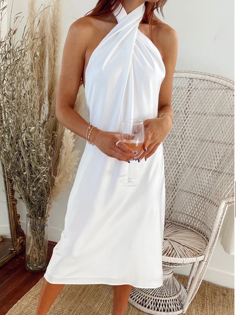 Show me your Mumu Jasmine Halter Midi Dress